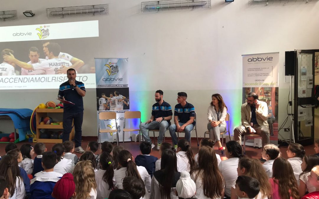 Top Volley e AbbVie insieme nella scuola primaria di Selciatella plesso dell’istituto Zona Leda di Aprilia