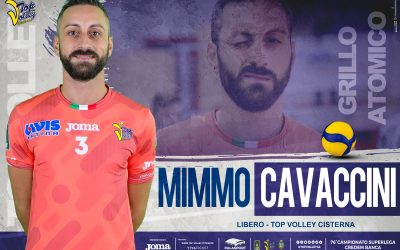 Cavaccini firma per altri due anni con la Top Volley Cisterna. «Servirà subito mentalità vincente e spavalda». Tubertini: «Sta confermando il suo valore»