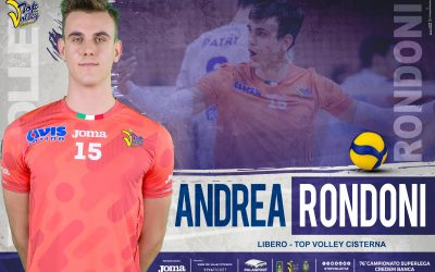 La Top Volley Cisterna conferma il libero Andrea Rondoni: «Sono felice, ora dovrò continuare a lavorare duro»