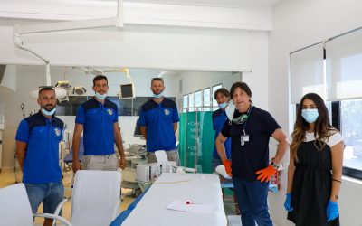 Prima i test sierologici per il Covid-19 poi le visite di valutazione. Sabbi: «Dopo due lockdown non vedo l’ora di giocare». Ecco lo staff medico della Top Volley Cisterna