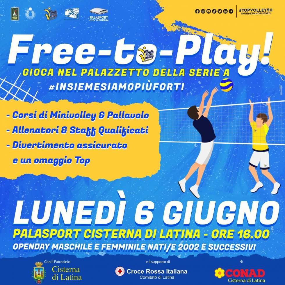 Free To Play Open Day Al Palasport Con Top Volley E Marino Pallavolo